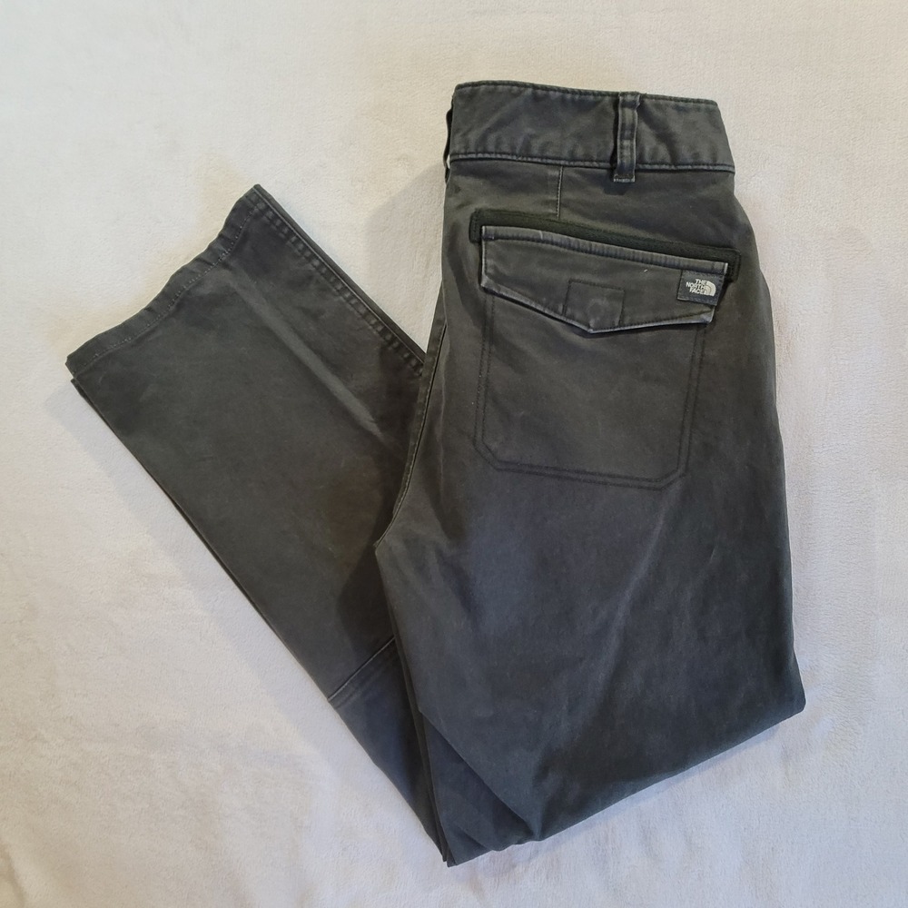 The North Face Utility Pants Women 32x27 Charcoal Grey Hiking Cargo Straight Leg